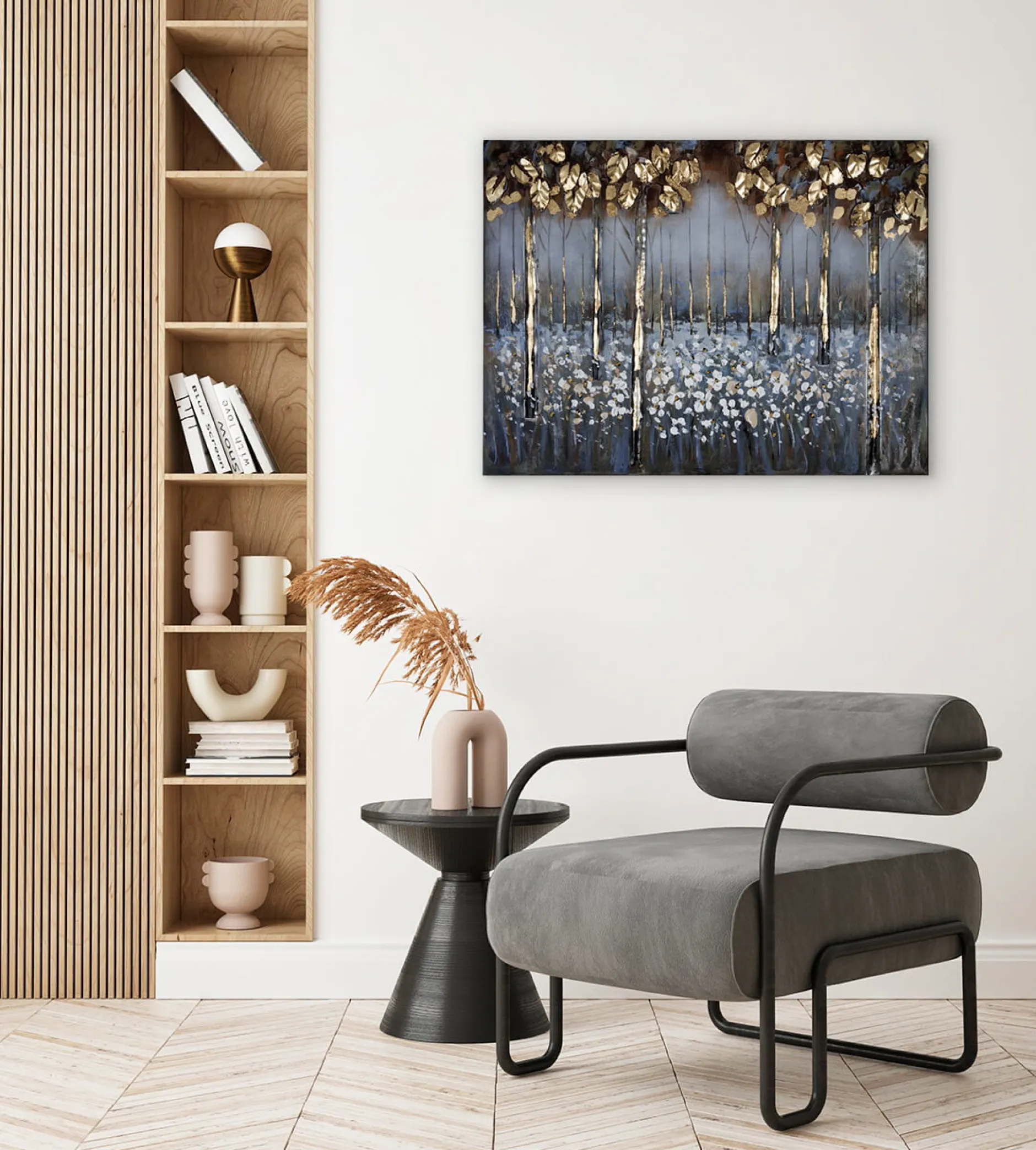Metallbild 3D 'Waldgeflüster' 100x70x4cm