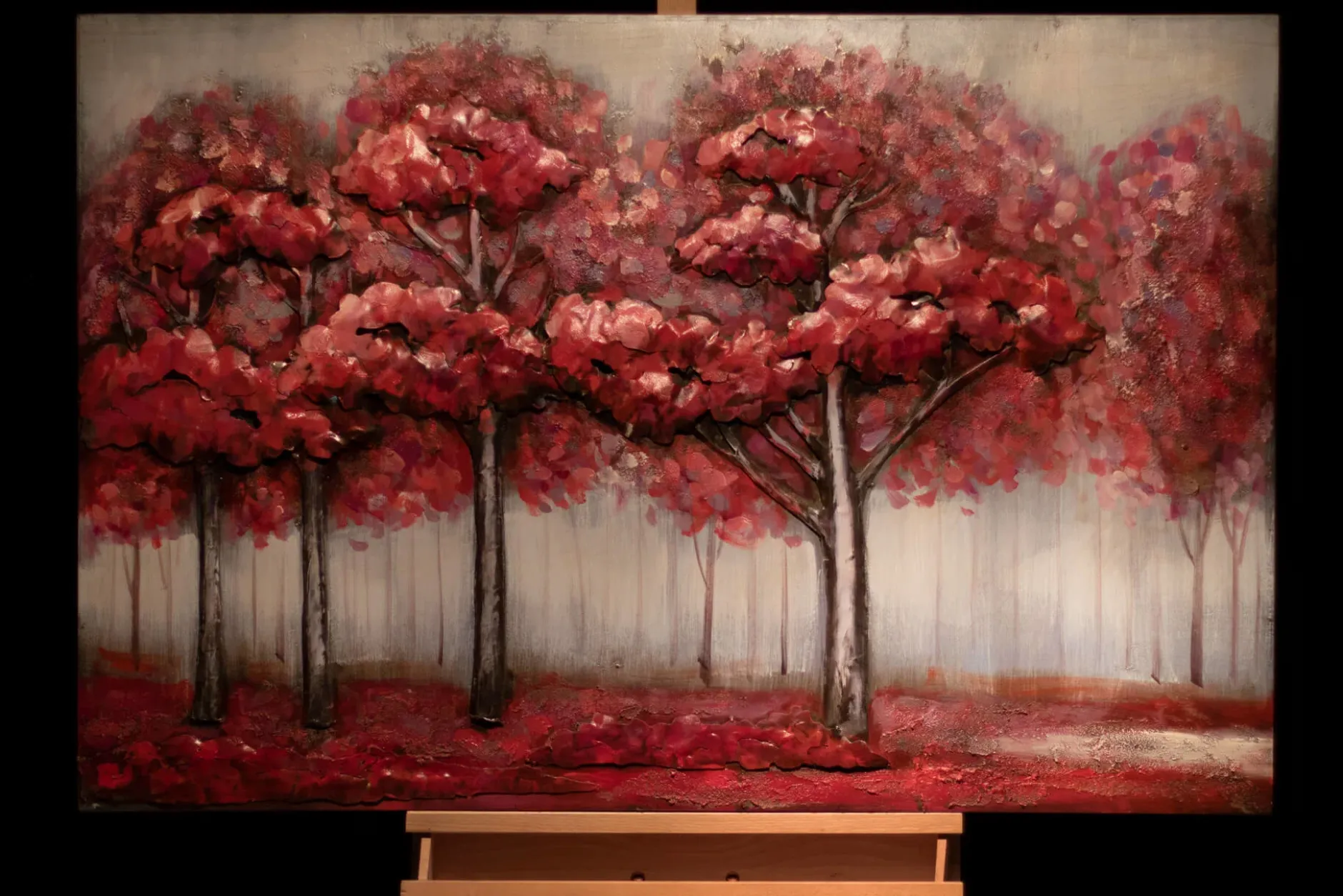 Metallbild 3D 'Waldharmonie' 100x70x5cm