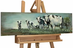 Metallbild 3D 'Weideidylle' 90x25x3cm