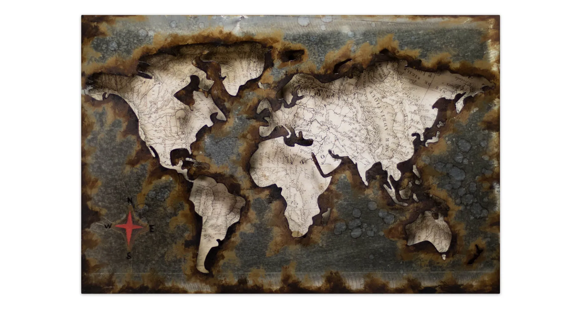 Metallbild 3D 'We Stay United' 60x40x4cm