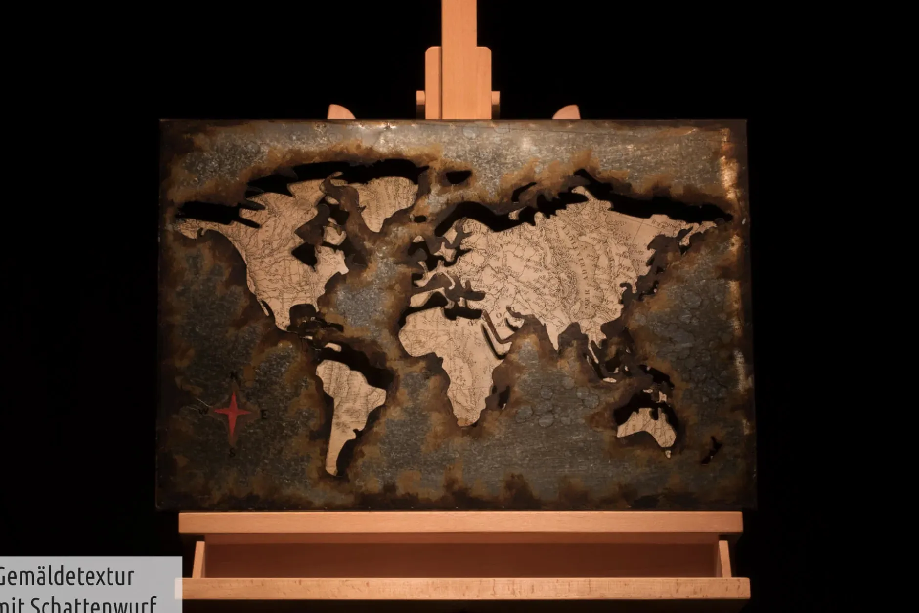 Metallbild 3D 'We Stay United' 60x40x4cm