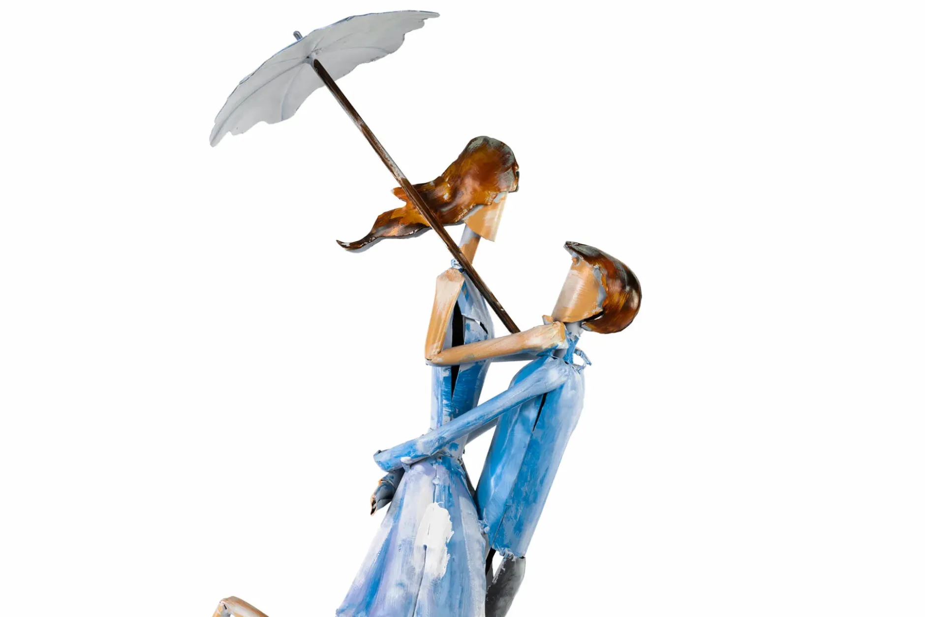Metall Skulptur 'Joyful Reunion' 70x30x16cm
