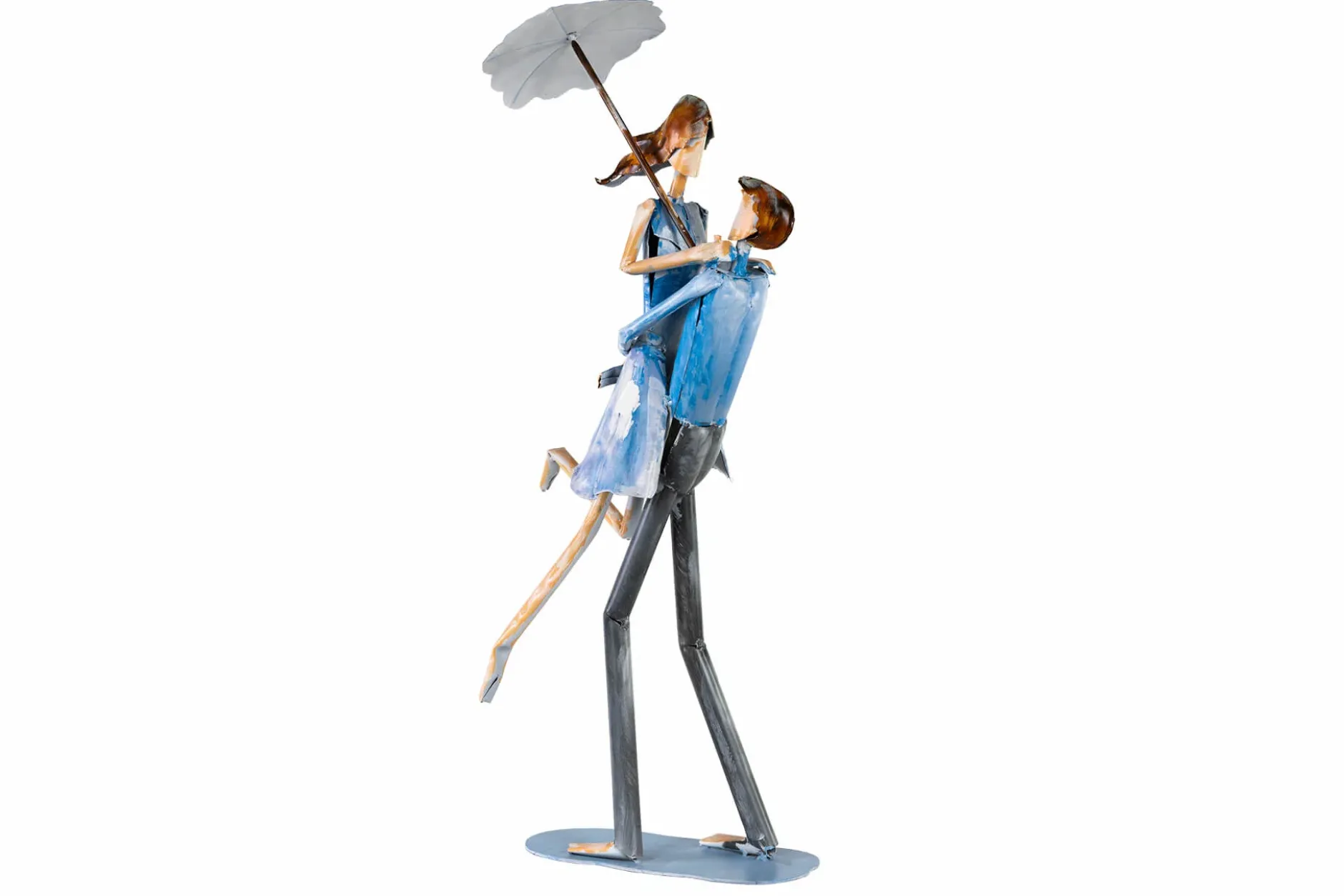 Metall Skulptur 'Joyful Reunion' 70x30x16cm