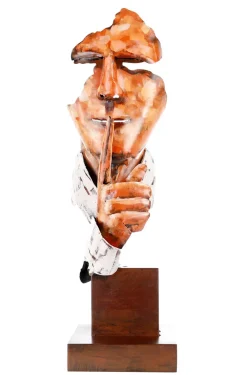 Metall Skulptur 'Keeper of Mystery' 70x20x20cm