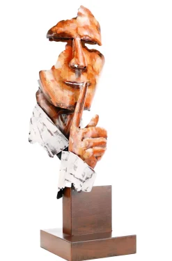 Metall Skulptur 'Keeper of Mystery' 70x20x20cm
