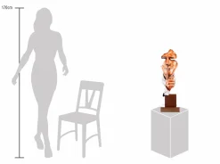 Metall Skulptur 'Keeper of Mystery' 70x20x20cm