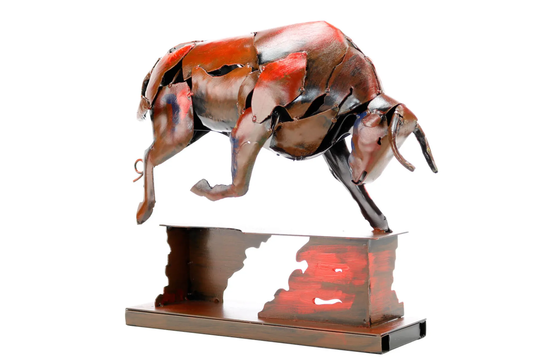 Metall Skulptur 'Power of the Bull' 39x48x12cm