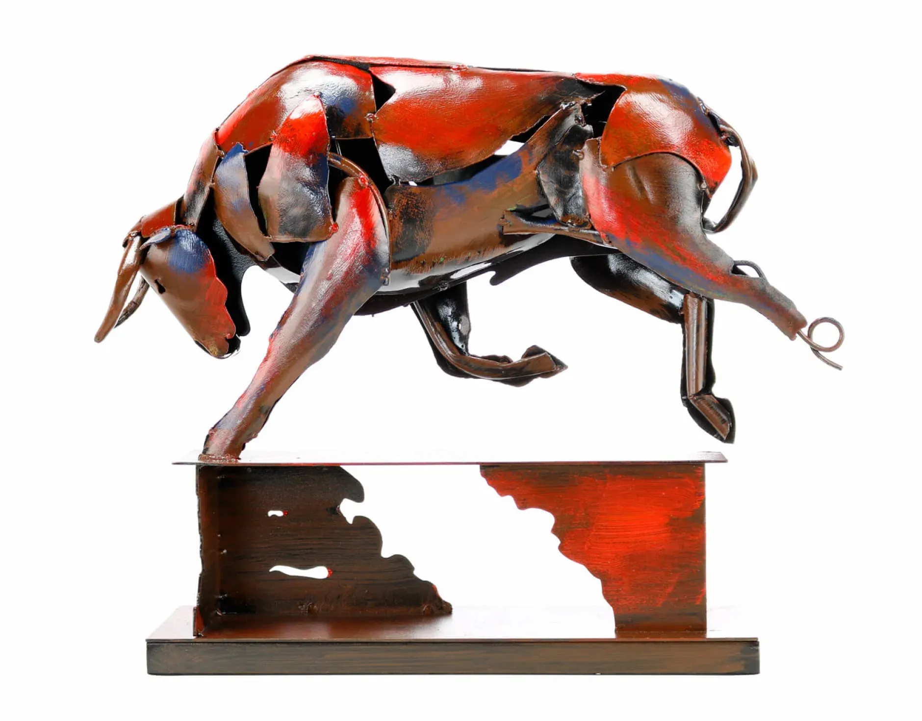 Metall Skulptur 'Power of the Bull' 39x48x12cm