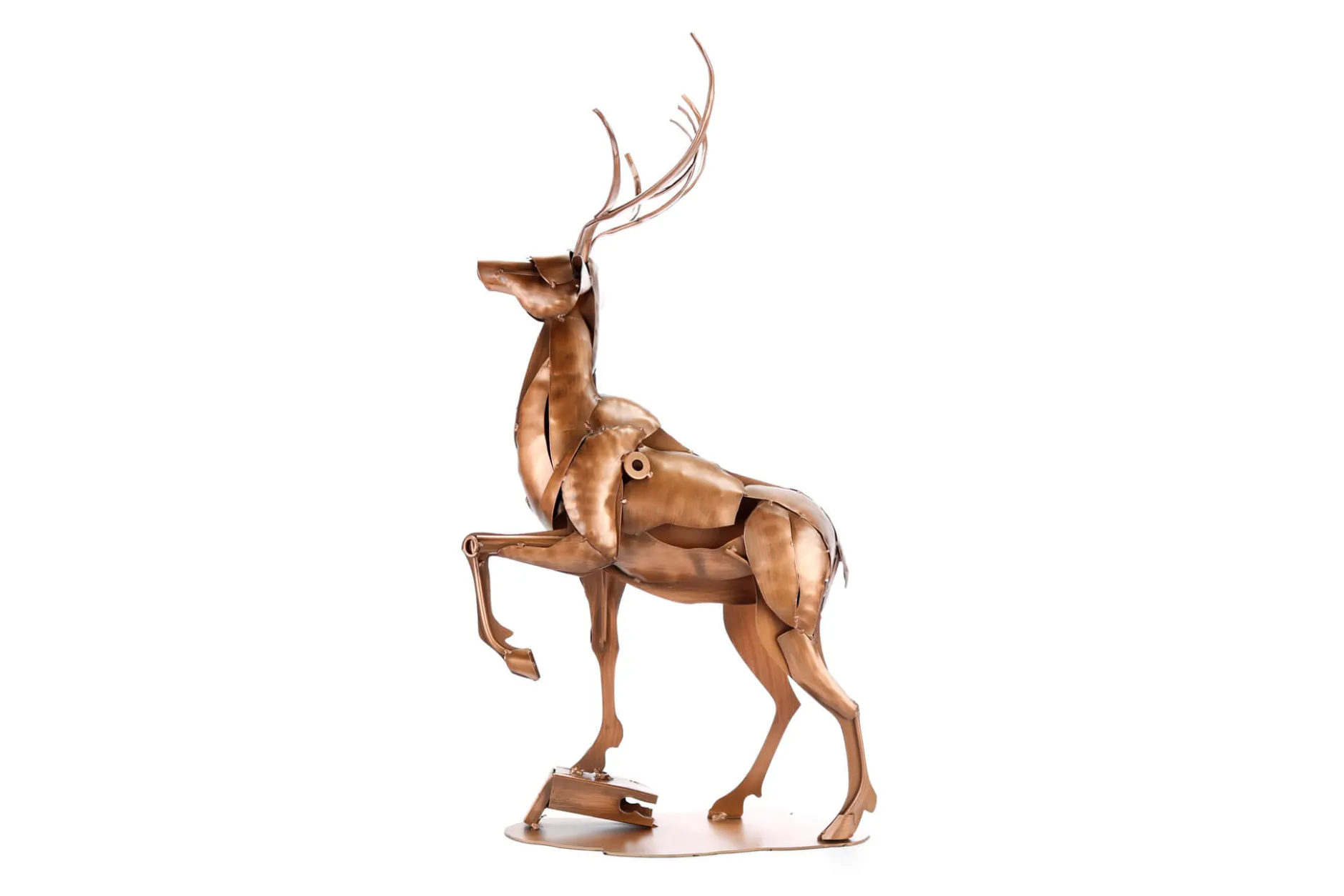 Metall Skulptur 'Ruhmreicher Hirsch' 84x44x25cm