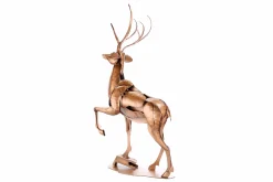 Metall Skulptur 'Ruhmreicher Hirsch' 84x44x25cm
