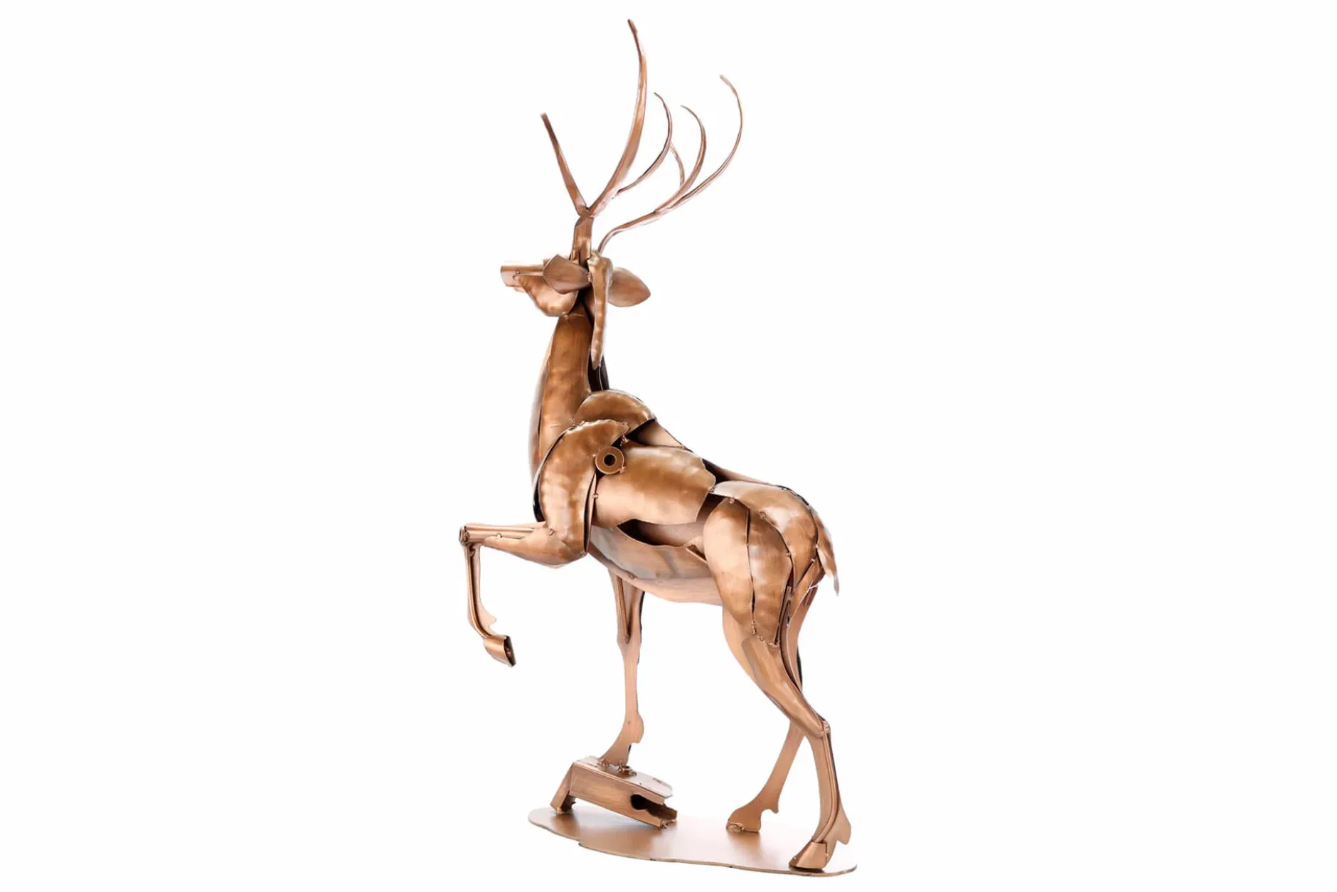 Metall Skulptur 'Ruhmreicher Hirsch' 84x44x25cm
