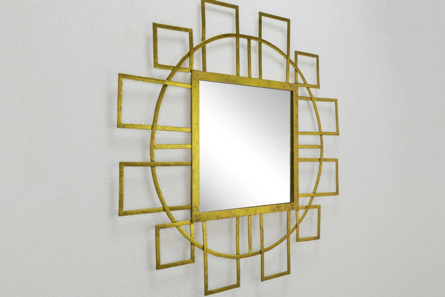 Metall Wandspiegel 'Fast Forward' 89x89x2,5cm