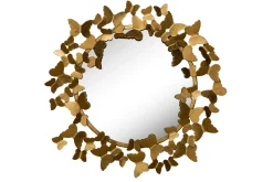 Metall Wandspiegel 'Gilded Butterflies' 63x63x4cm