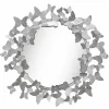 Metall Wandspiegel 'Schmetterlingsflug' 63x63x4cm