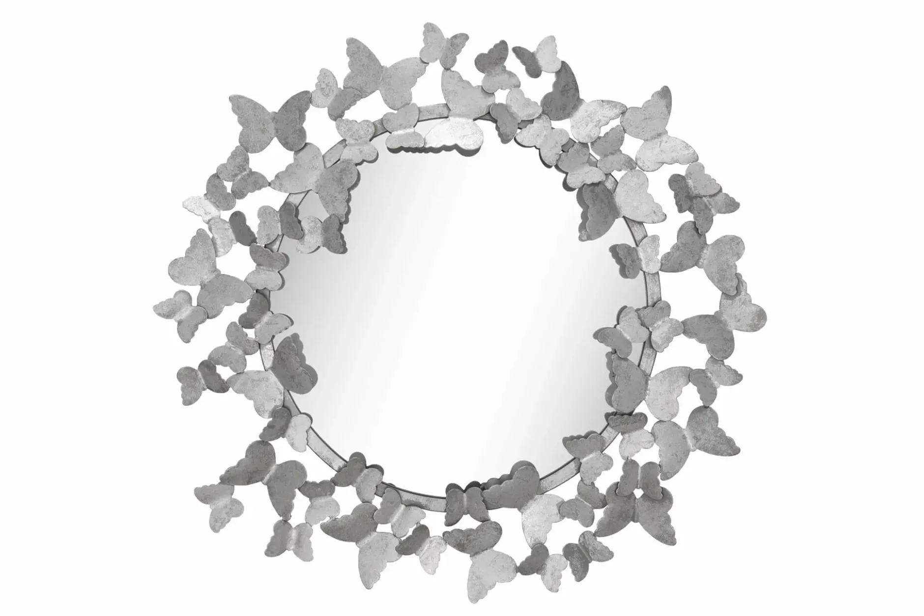 Metall Wandspiegel 'Schmetterlingsflug' 63x63x4cm
