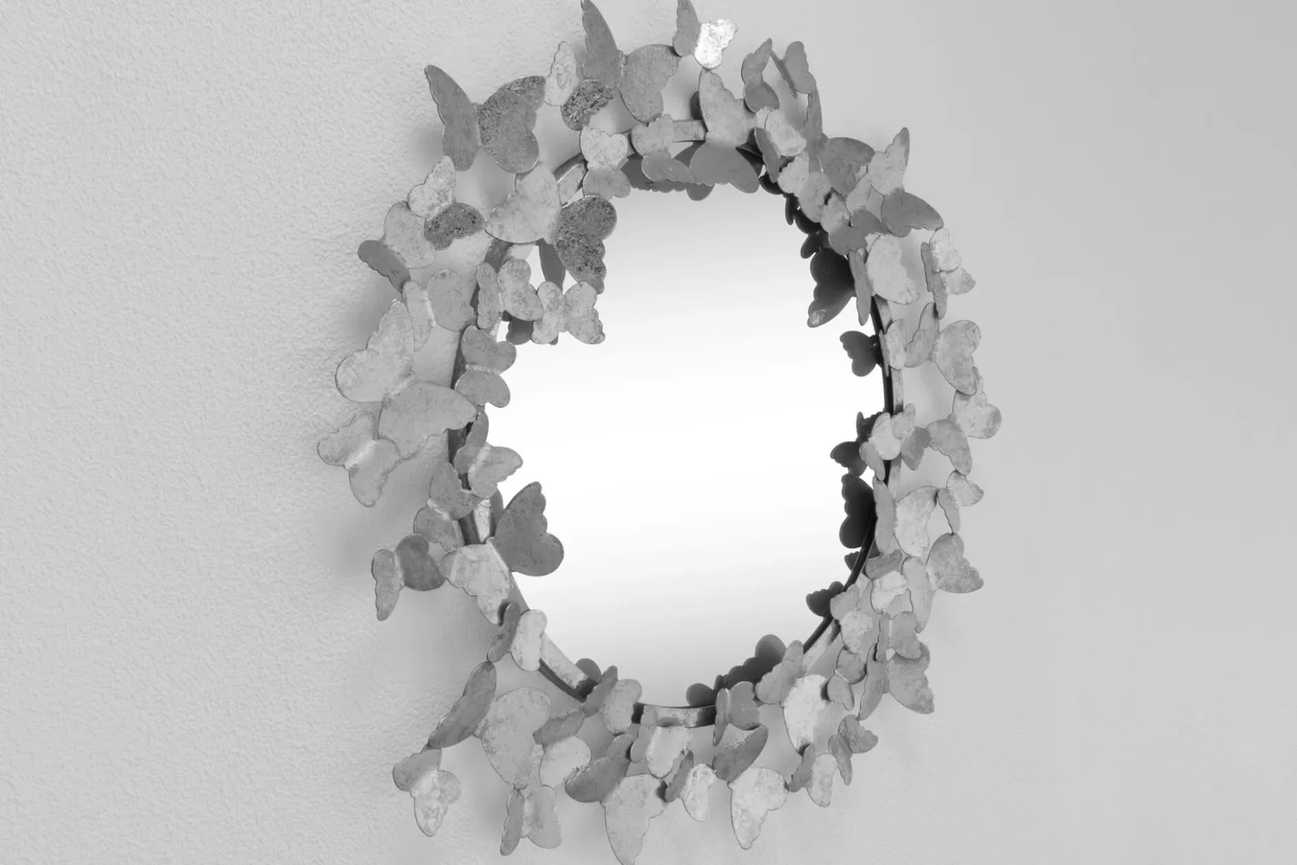Metall Wandspiegel 'Schmetterlingsflug' 63x63x4cm