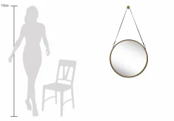 Metall Wandspiegel 'Seize the Day' 60x110,5x5,5cm