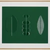Papierkunst Wandbild 'Green Leaves' 50x70cm