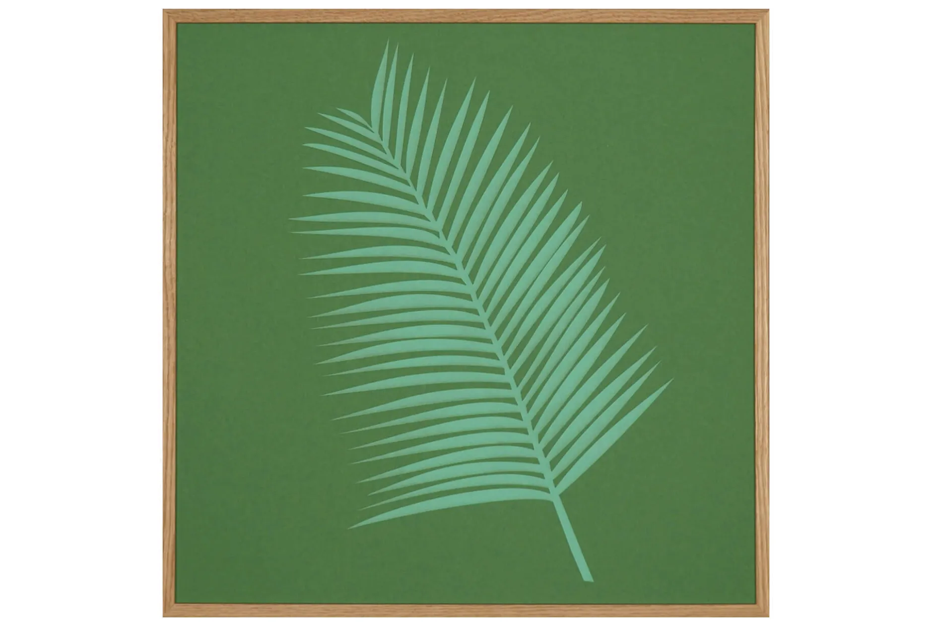 Papierkunst Wandbild 'Palmen Blatt' 50x50cm