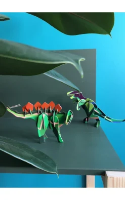 Papierskulptur 'Jade-Dino'
