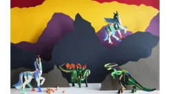 Papierskulptur 'Jade-Dino'