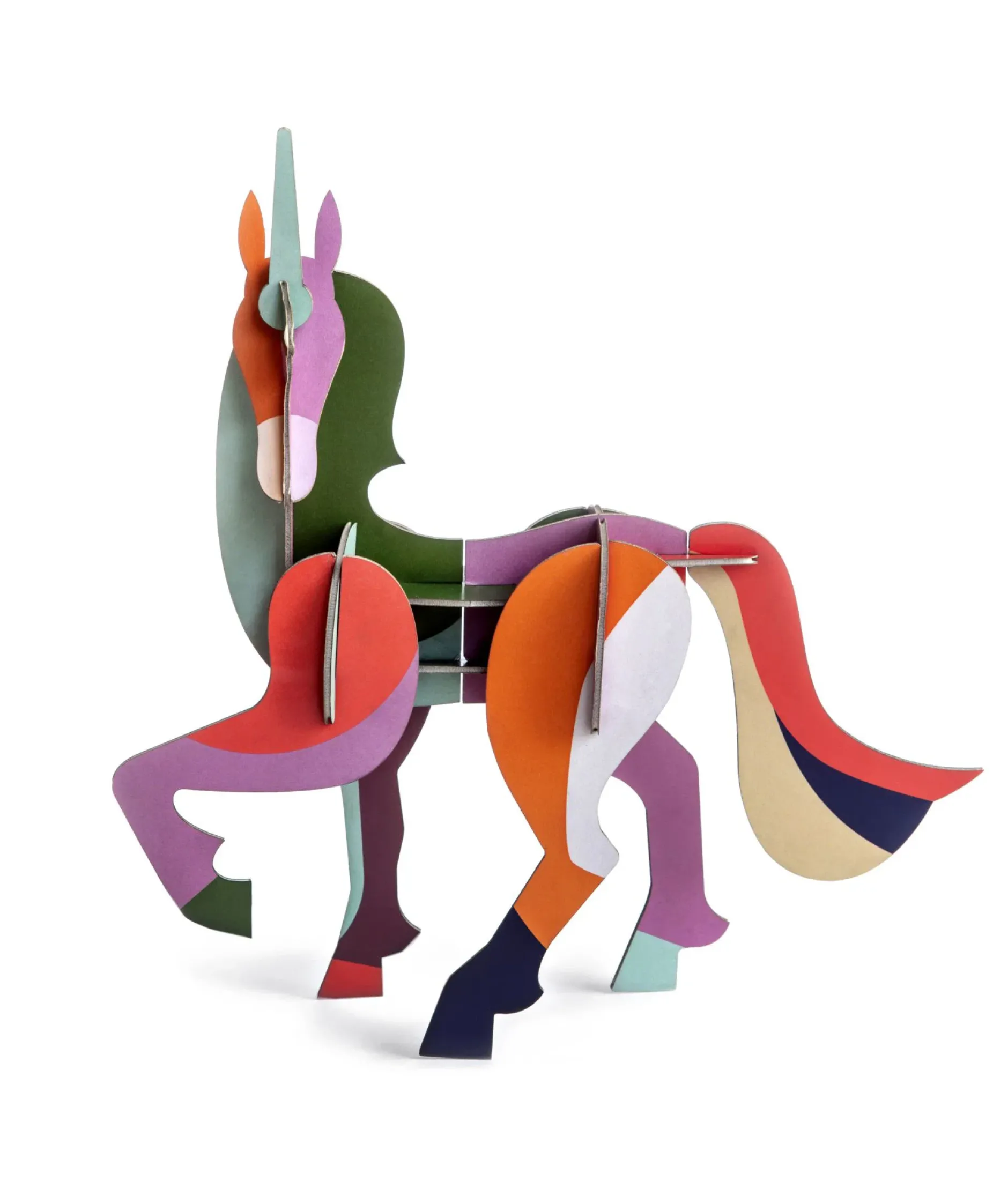 Papierskulptur 'Lebendiges Einhorn'
