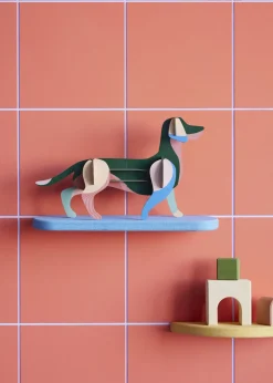 Papierskulptur 'Leuchtender Hund'