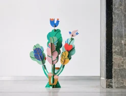 Papierskulptur 'Leuchtender Baum'
