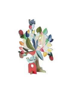 Papierskulptur 'Leuchtender Vogelbaum'