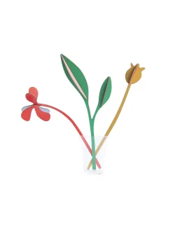 Papierskulptur 'Minimalistische Blüte'