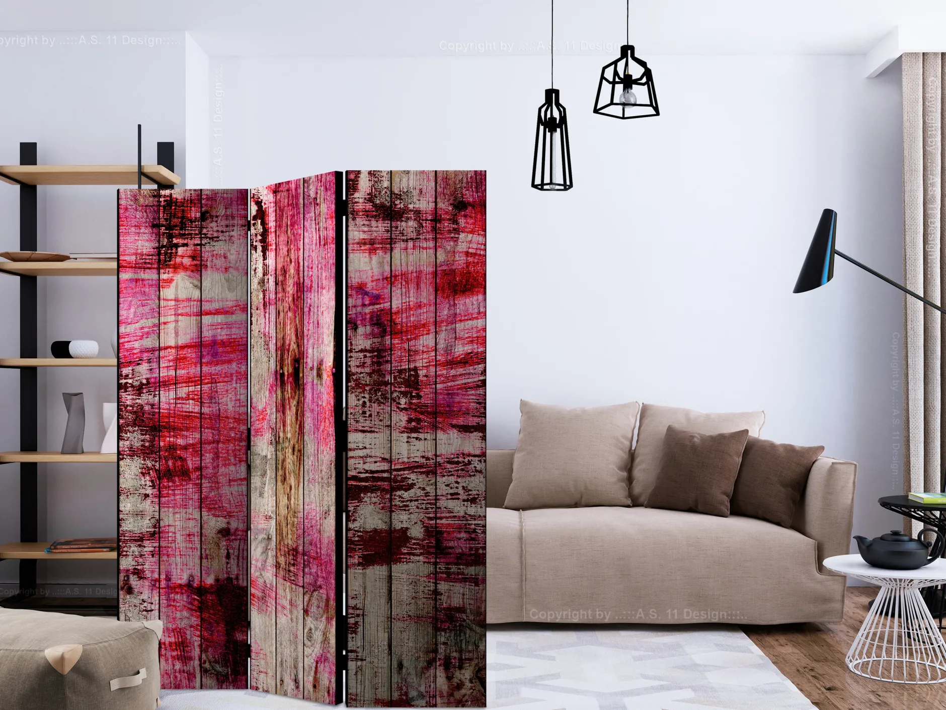 Paravent 'Abstract Wood'
