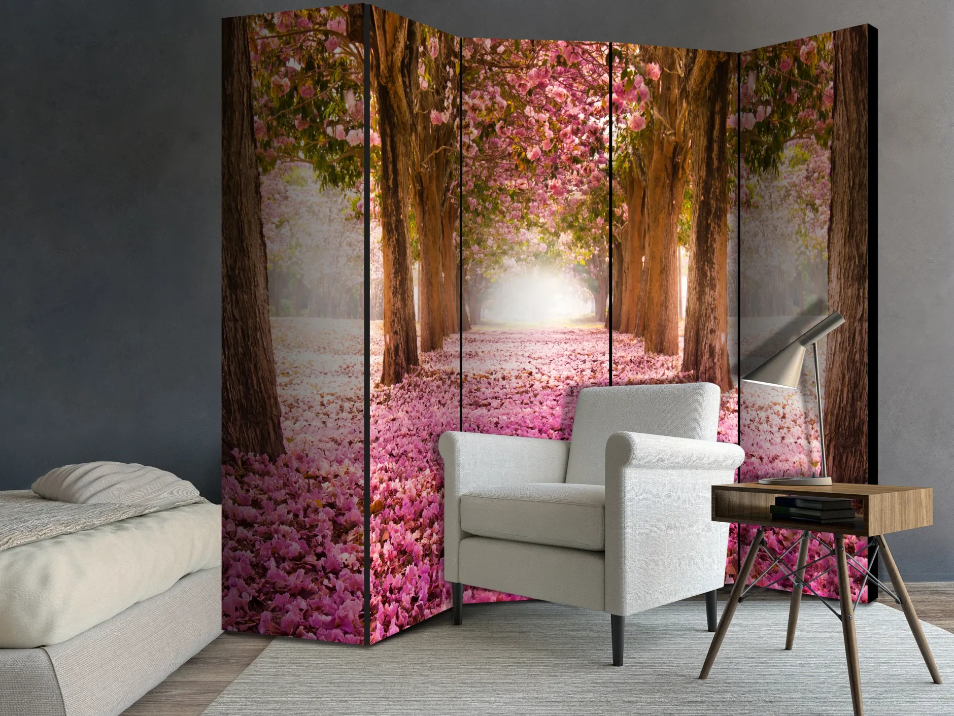 Paravent 'Pink Grove II'