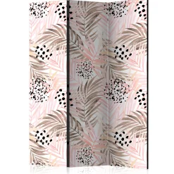 Paravent 'Pink Palm Leaves'