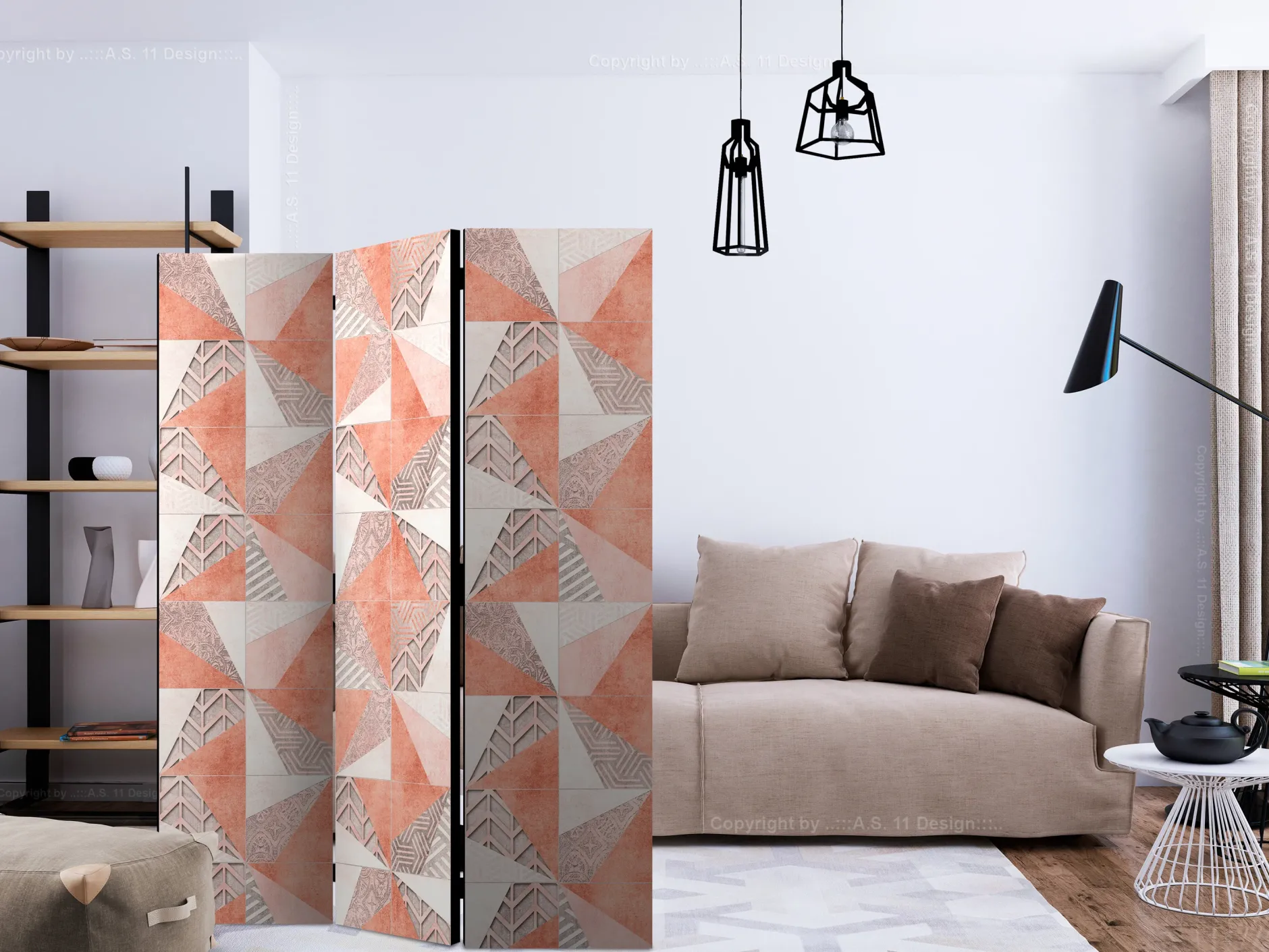 Paravent 'Spring Geometry'