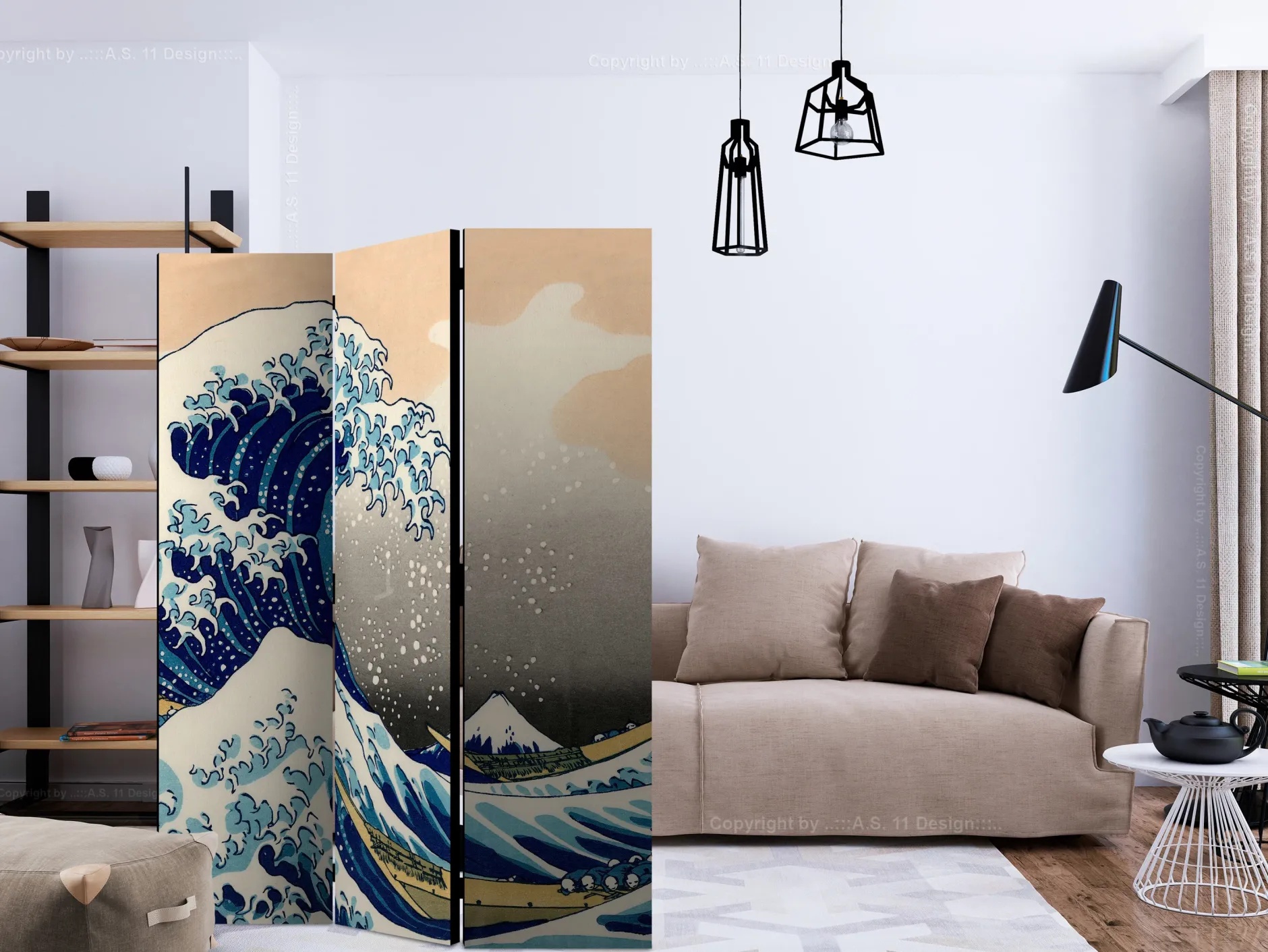 Paravent 'The Great Wave off Kanagawa'