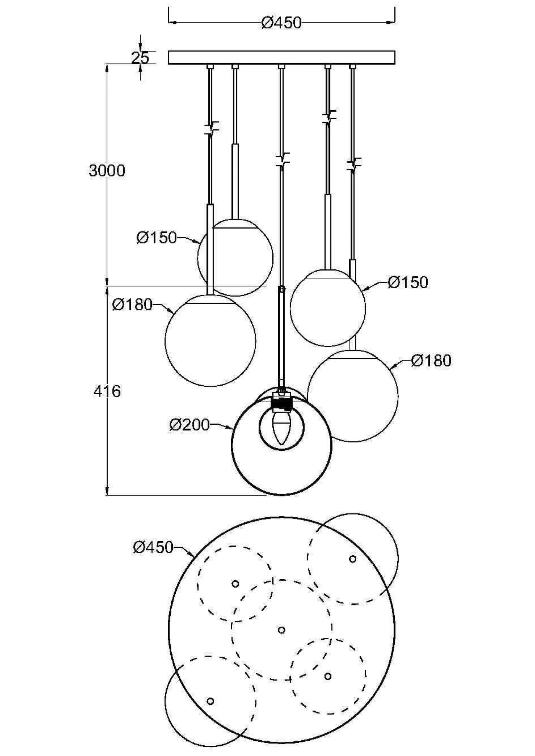 Pendelleuchte 'Basic Form 2'