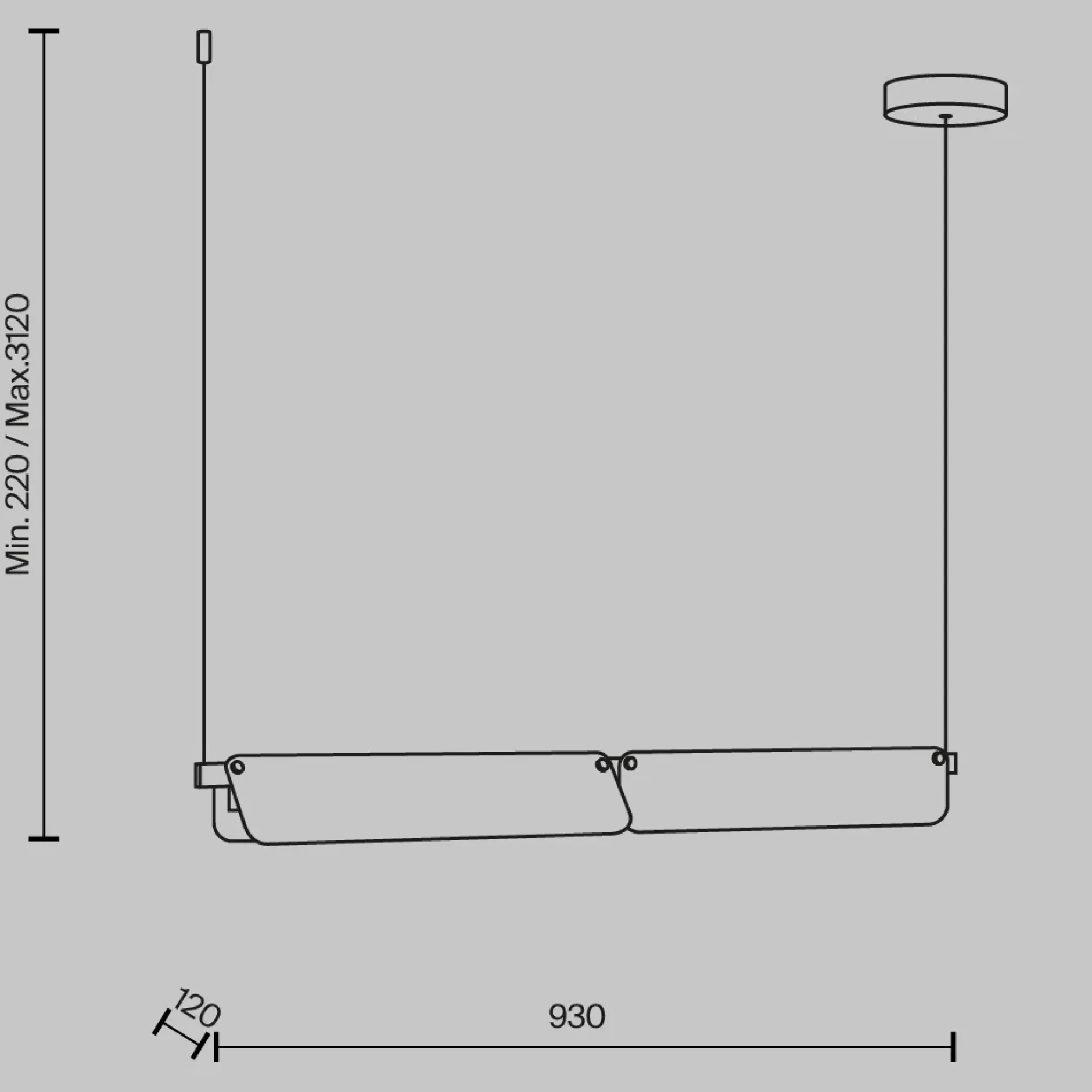 Pendelleuchte 'Flat 1'