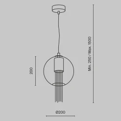 Pendelleuchte 'Flusso 1'