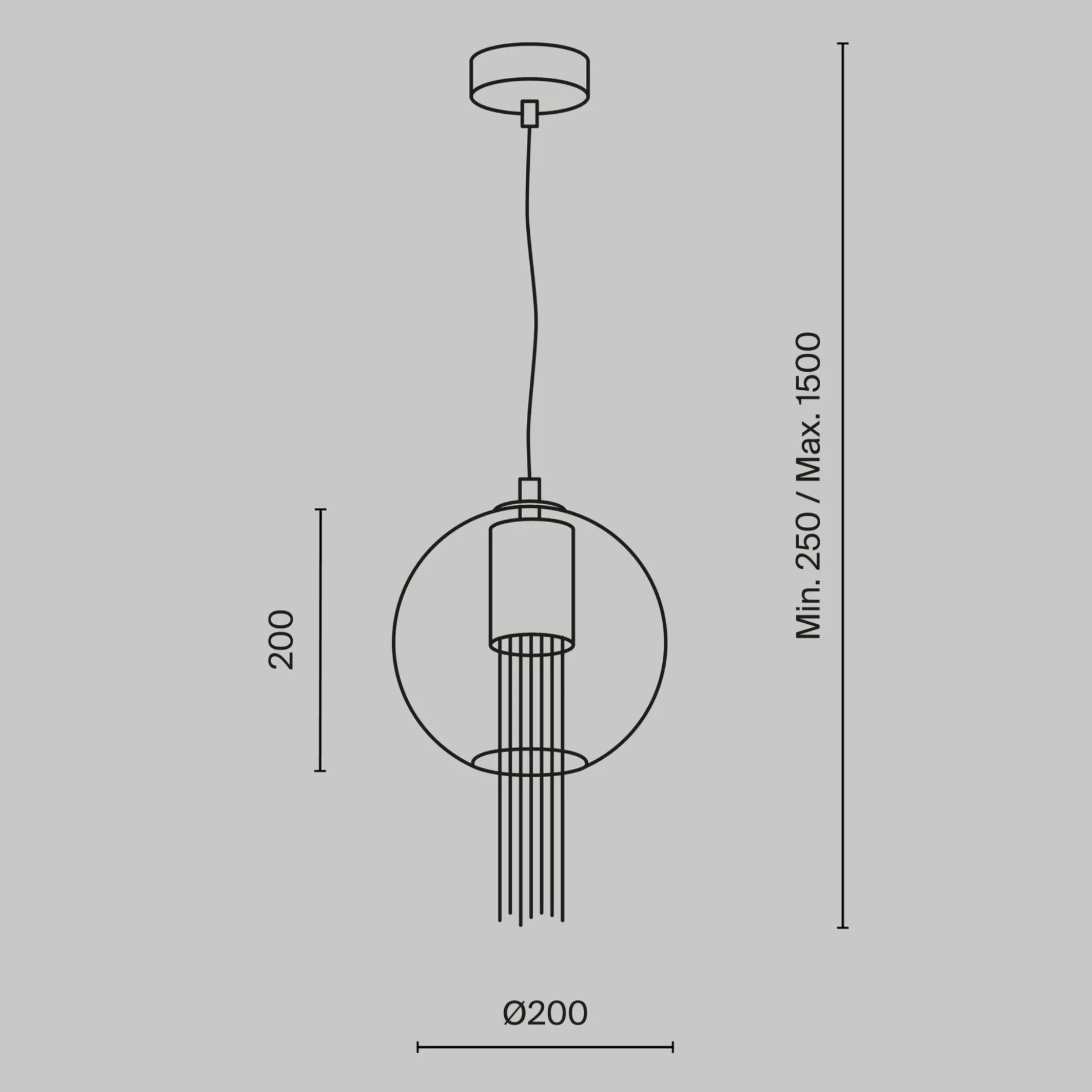 Pendelleuchte 'Flusso 1'