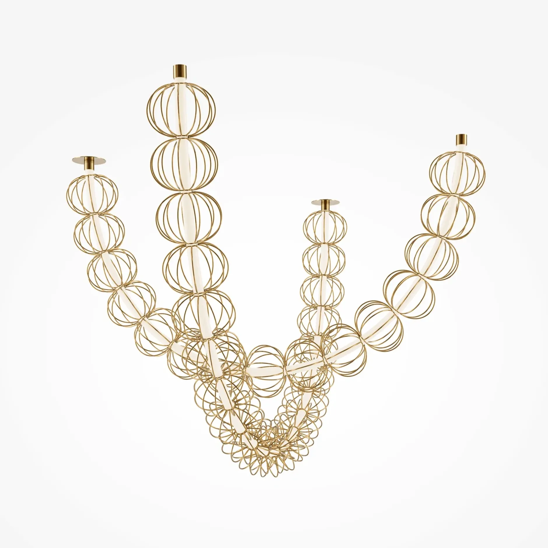 Pendelleuchte 'Golden Cage 3'