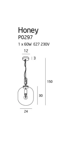 Pendelleuchte 'Honey Amber 1'
