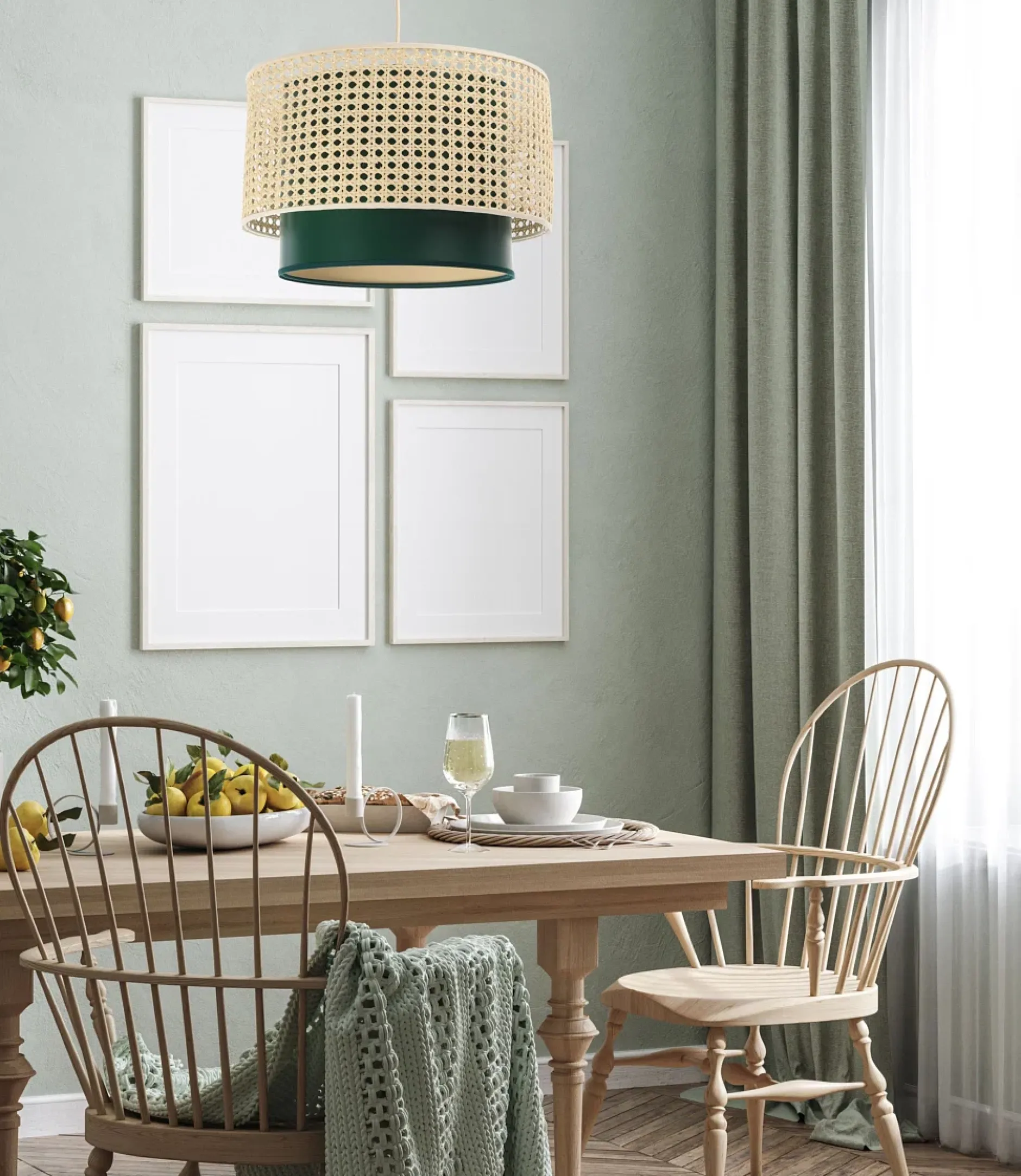 Pendelleuchte 'Rattan Lacey Serious 1'