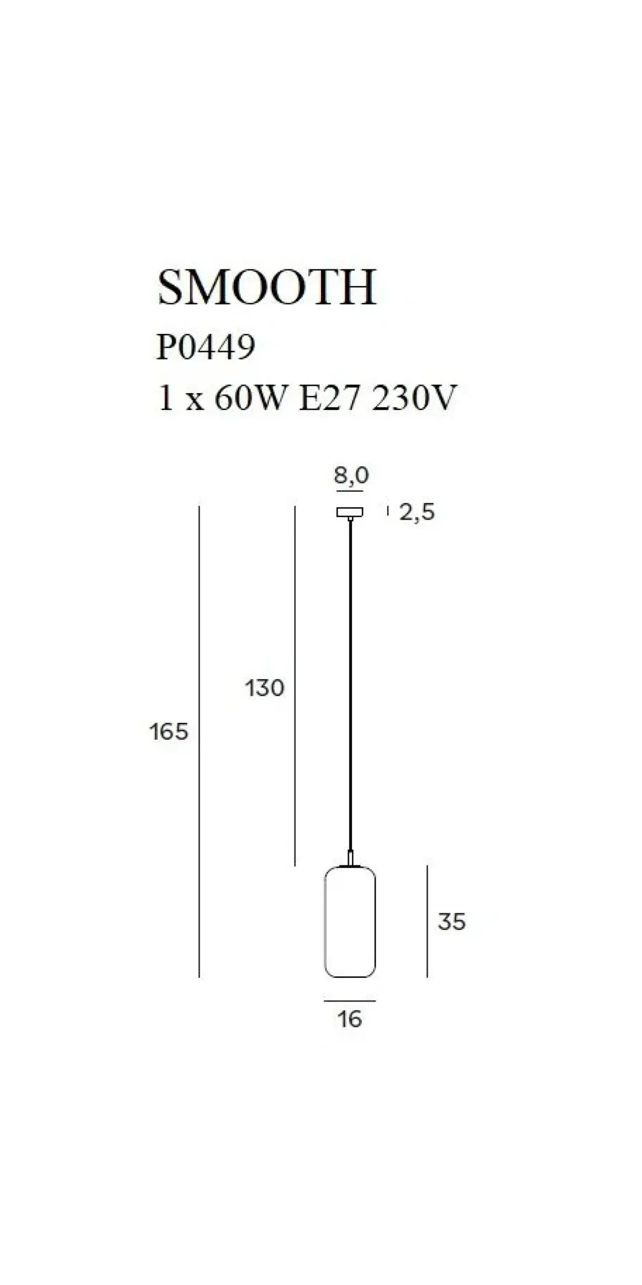 Pendelleuchte 'Smooth 1'