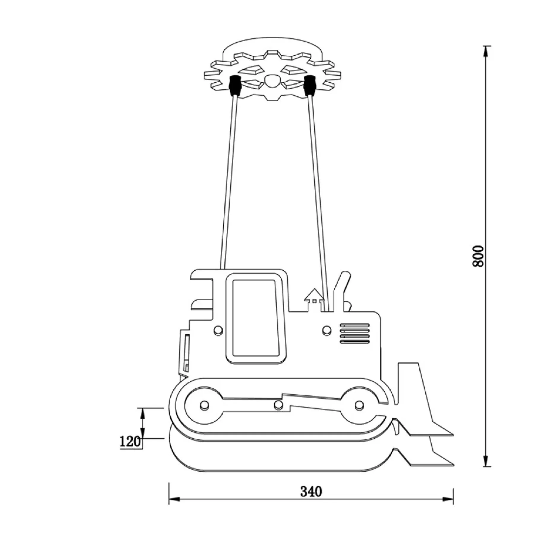 Pendelleuchte 'Yellow Excavator'