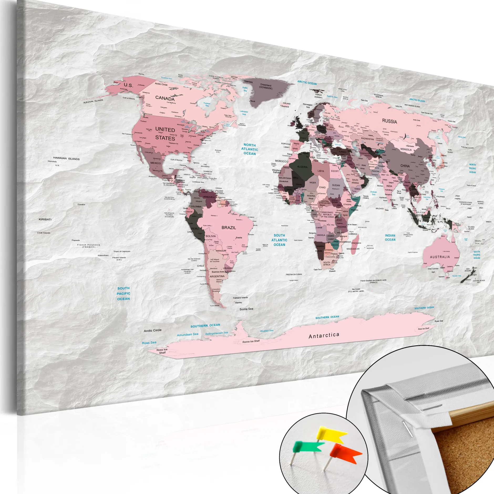Pinnwand Bild 'Pink Continents'
