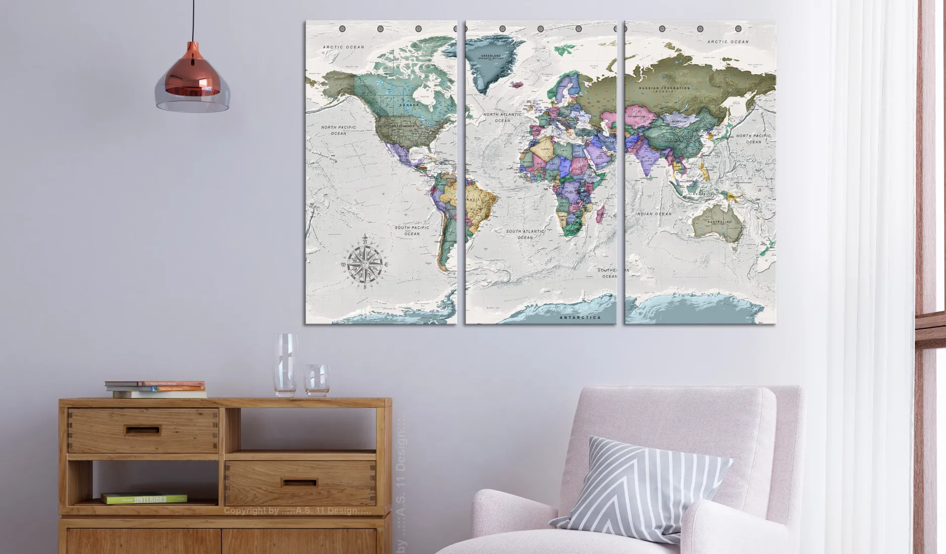 Pinnwand Bild 'World Destinations (3-teilig)'