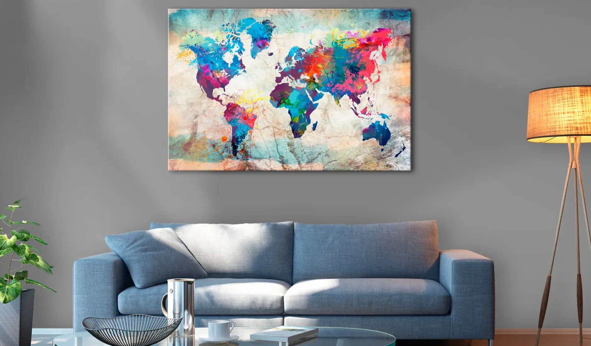 Pinnwand Bild 'World Map: Colourful Madness'