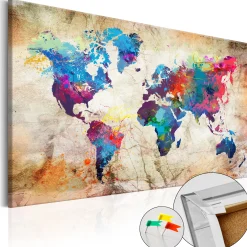 Pinnwand Bild 'World Map: Urban Style'