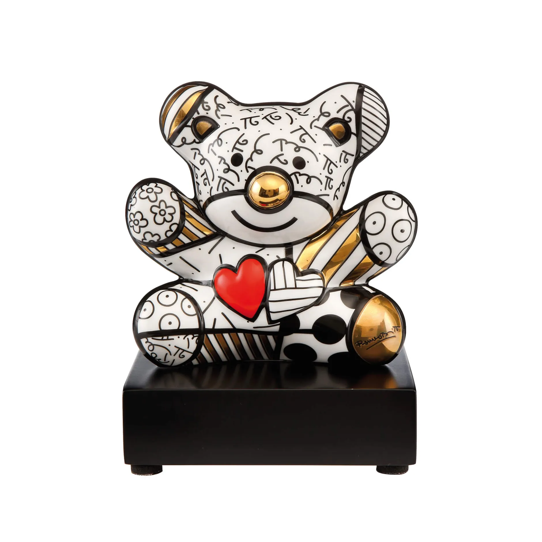 Porzellan Figur 'Bewahre unsere Herzen' von Romero Britto 9,5x12,5x8,5cm