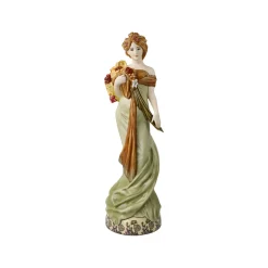 Porzellan Figur 'Frühling' von Alphonse Mucha 9,5x32,5x10cm